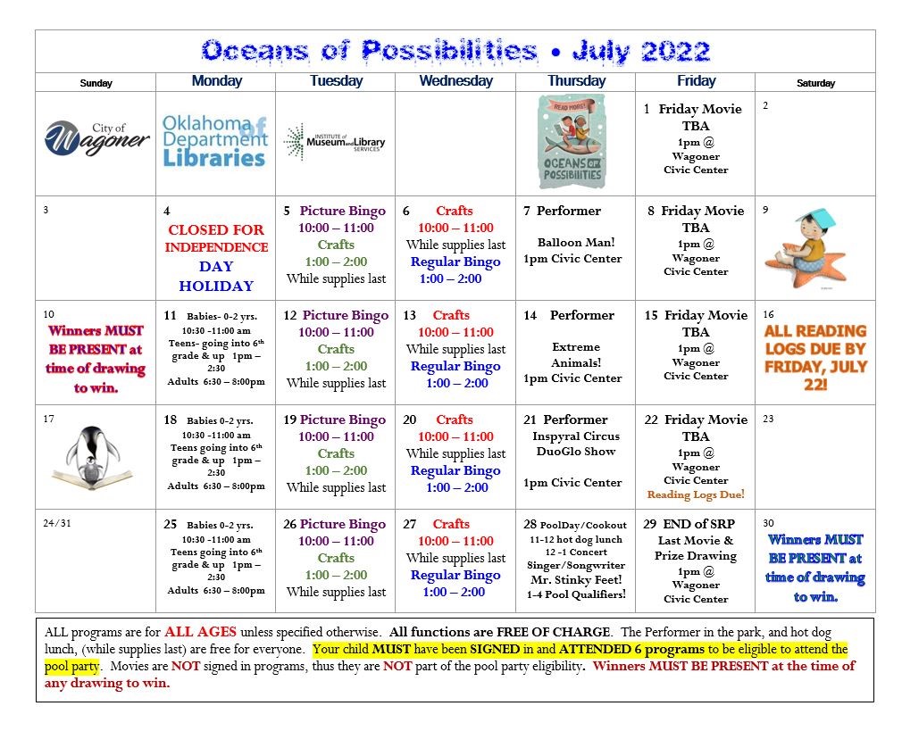 City of Wagoner > Departments > Public Library > About the Wagoner Library